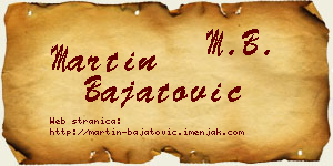 Martin Bajatović vizit kartica